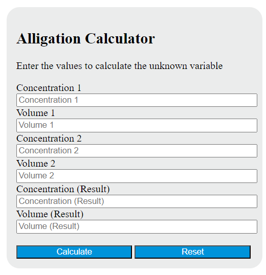alligation calculator