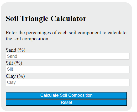 soil triangle calculator