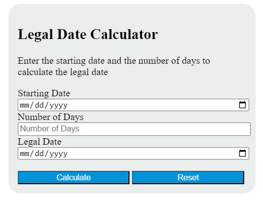 legal date calculator