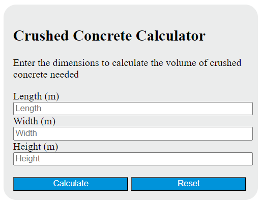 crushed concrete calculator