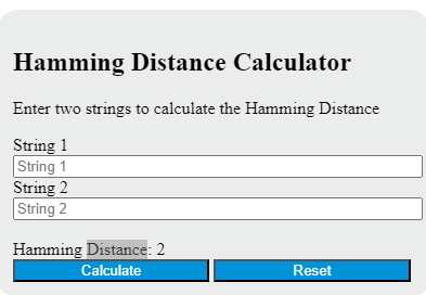 hamming distance calculator