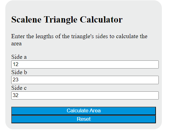 scalene triangle calculator