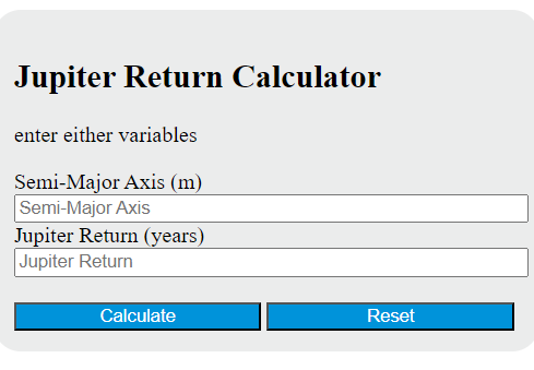 jupiter return calculator