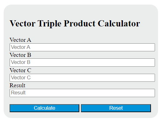vector triple product calculator