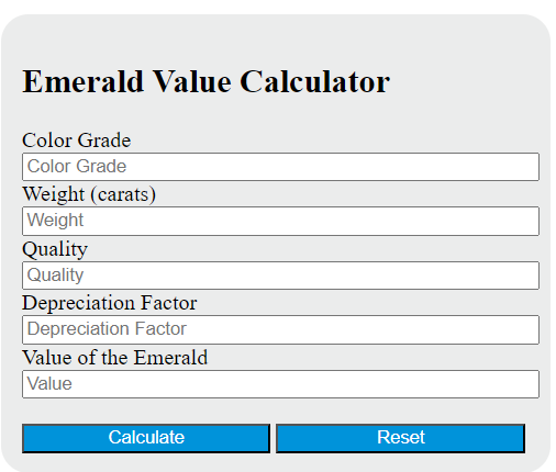 emerald value calculator