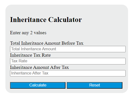 inheritance calculator