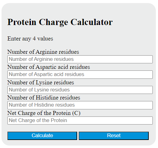 protein charge calculator