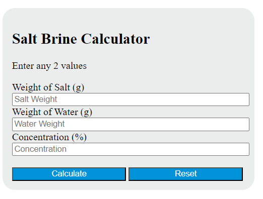 salt brine calculator
