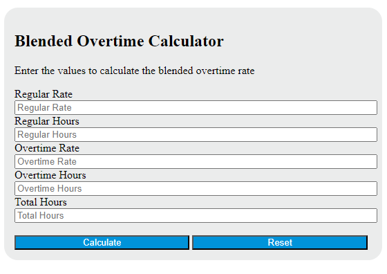 blended overtime calculator