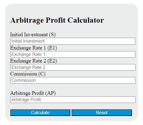 arbitrage profit calculator