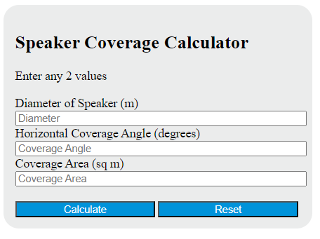 speaker coverage calculator