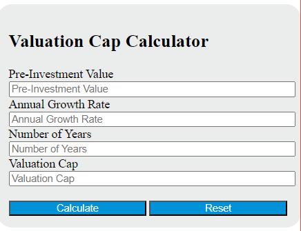 valuation cap calculator