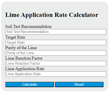 lime application rate calculator