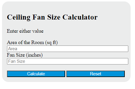 ceiling fan calculator