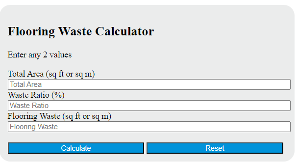 flooring waste calculator