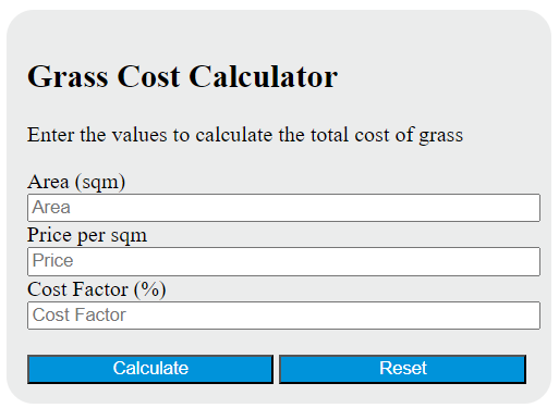 grass cost calculator