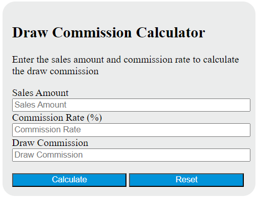 draw commission calculator