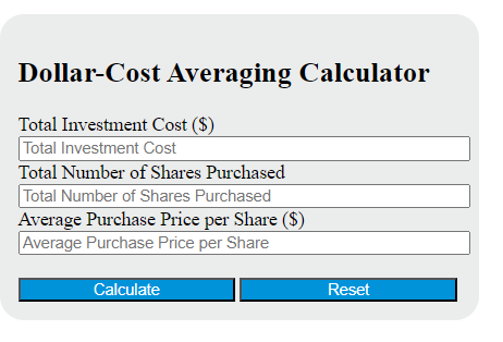 dollar-cost average calculator
