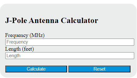 j-pole antenna calculator