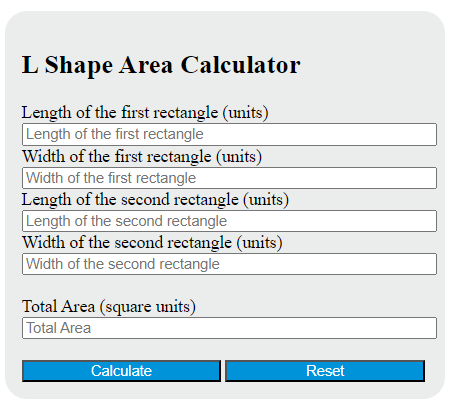 l shape area calculator