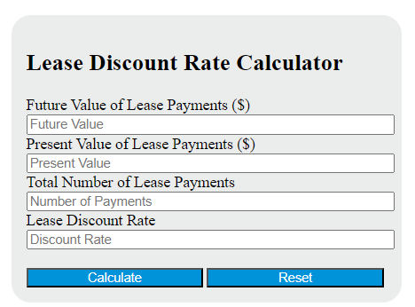 lease discount rate calculator