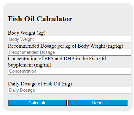 fish oil calculator