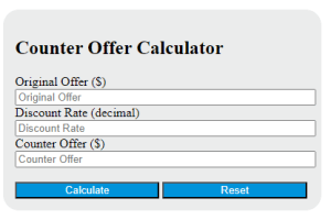 Counter Offer Calculator - Calculator Academy