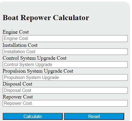boat repower calculator