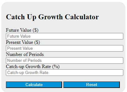 catch up growth calculator