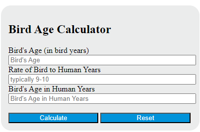 bird age calculator