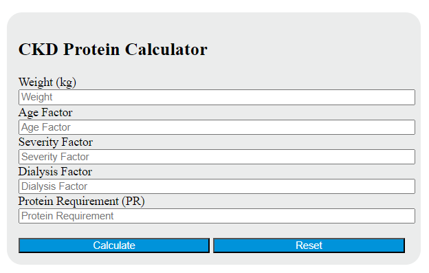 ckd protein calculator