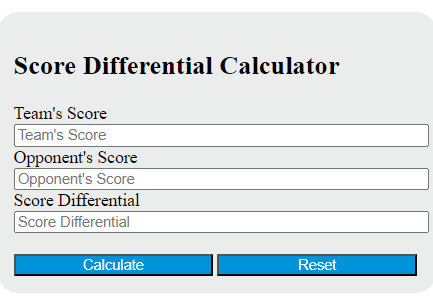 score differential calculator