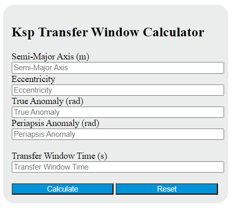 ksp transfer window calculator