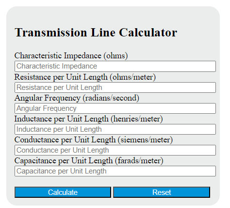 transmission line calculator