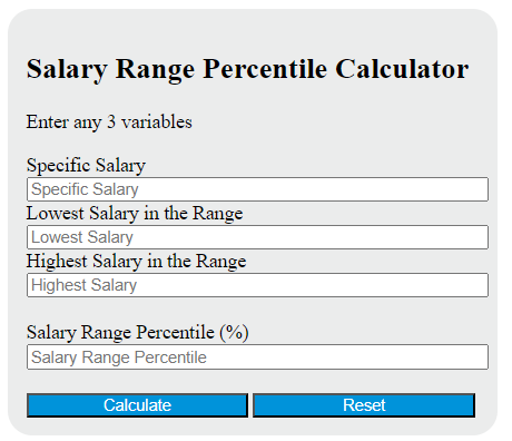 salary range percentile calculator