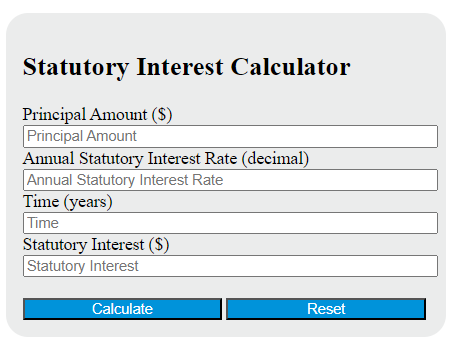 statutory interest calculator