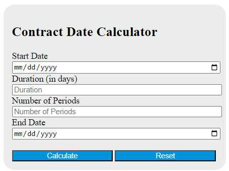 contract date calculator
