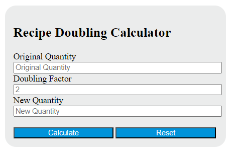 recipe doubling calculator