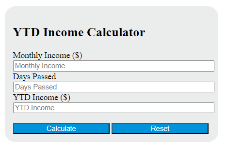 ytd income calculator