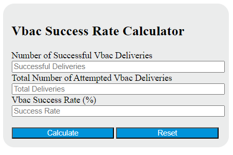 vbac success rate calculator
