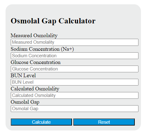 osmolal gap calculator