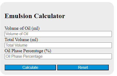 emulsion calculator