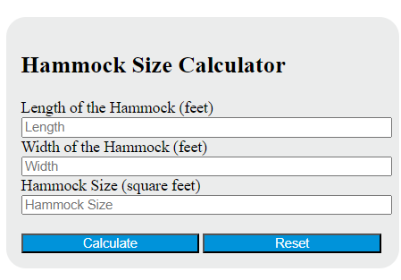 hammock size calculator