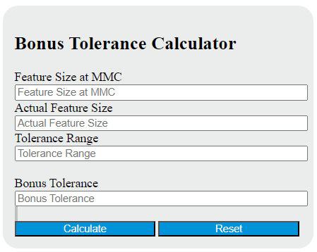 bonus tolerance calculator