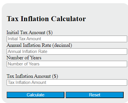 tax inflation calculator