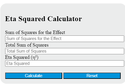 eta squared calculator