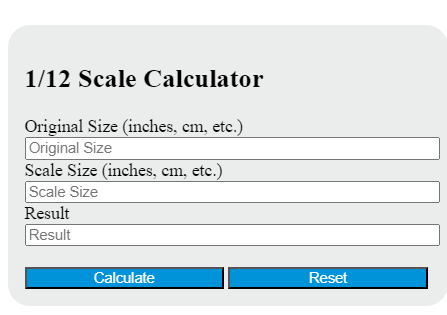 1/12 scale calculator