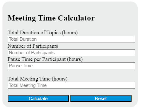 meeting time calculator