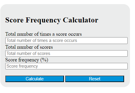 score frequency calculator