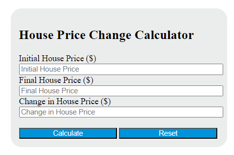house price change calculator